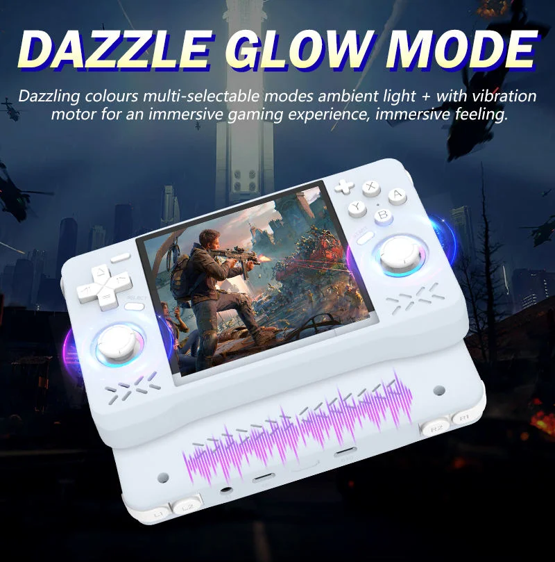 R40XX Handheld-Konsole – 4,2 Zoll Display, 128 GB, Linux-System, Bluetooth Für 2 Spieler – In Weiß & Weiteren Farben