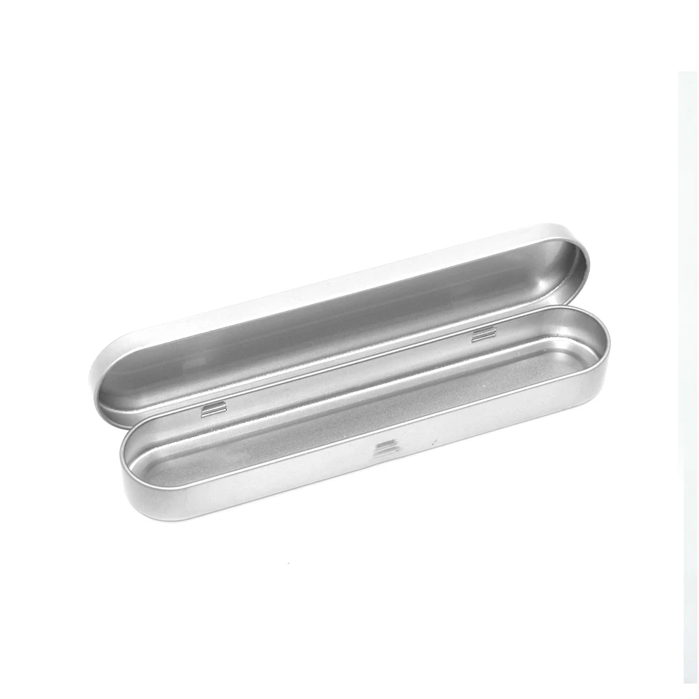 Wholesale Custom Logo Print Simple Creative Pen Pencil Gift Case Metal Tin Box