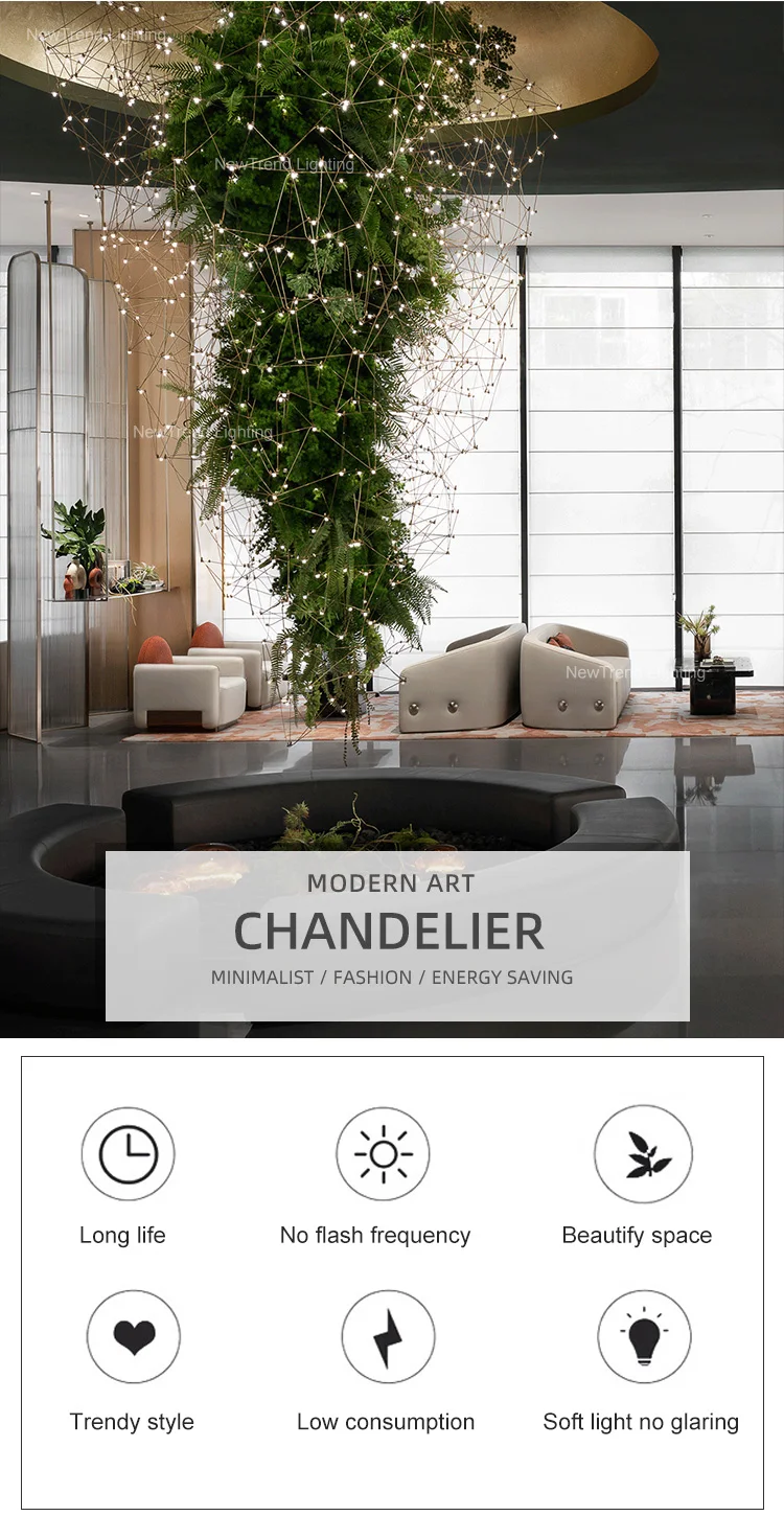 cpl 262 custom indoor landscape decoration lighting nature inspired lamp tree shape led chandelier-0