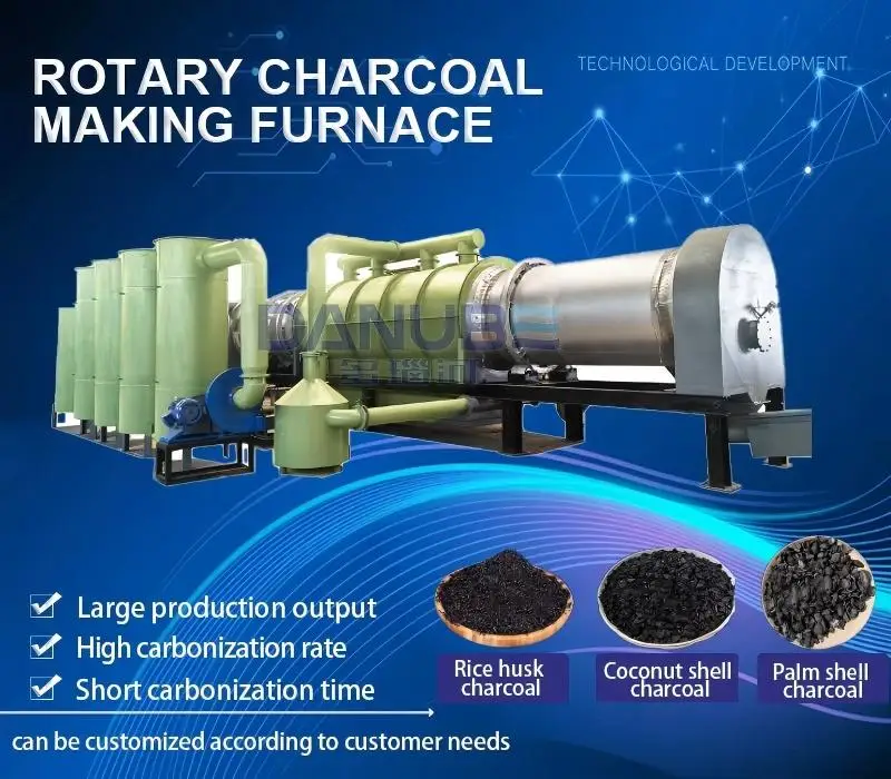 All Day Running Woods Pallets Carbonized Woods Oven Safety Rotary ...