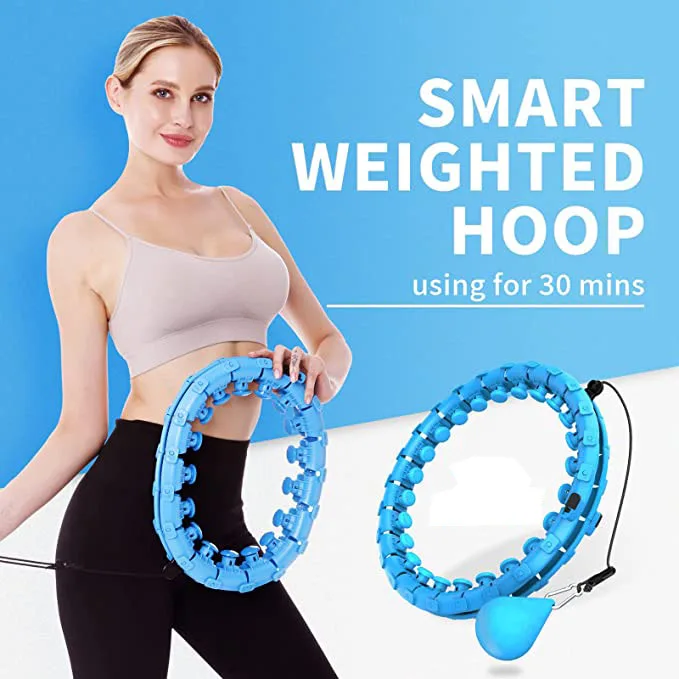 15 Knots Weighted Hula Circle Fit Workout Hoop Plus Size Infinity Hoola ...