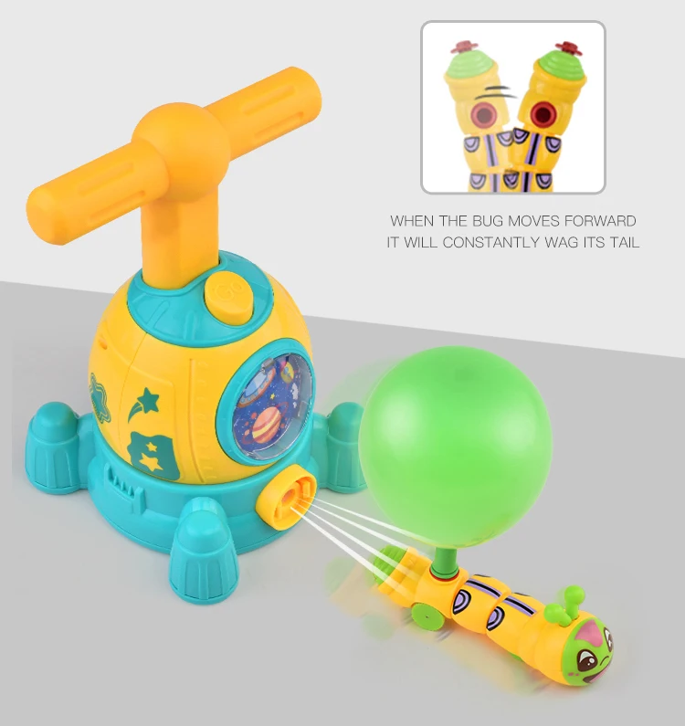 Newest Design Spaceship Air Power Balloon Car Toy with Update Package Educational Toy Space Ship