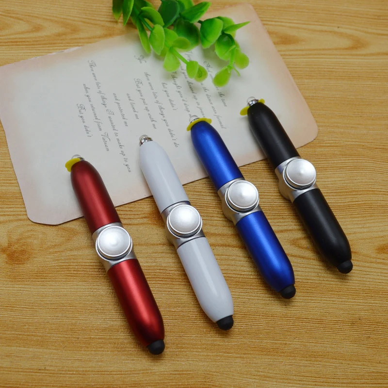 Ручка для декомпрессии В креативном стиле, Многофункциональная СВЕТОДИОДНАЯ ручка, спиннинговая ручка