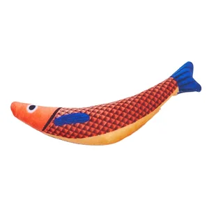 Factory Wholesale Funny Cat Simulation Fish Toy Grinding Teeth and Chewing Plush Catnip Fish