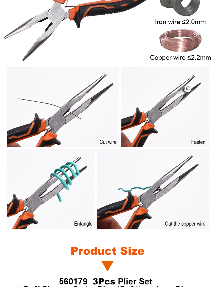 Pinze Prolungate A Naso Curvo 270mm - Acciaio, 45/90 Gradi, Per Lavori Di Precisione - Foto 5