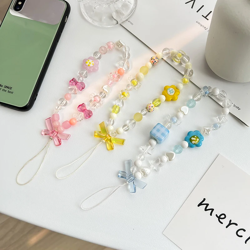 Chaîne De Téléphone Portable En Perles Tendance Pour