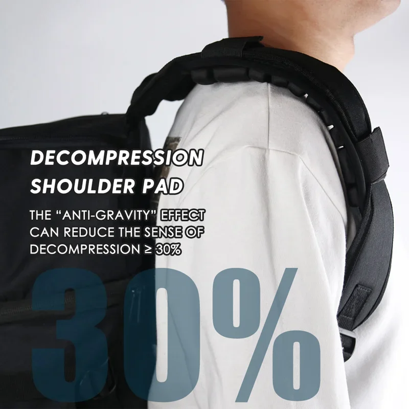 Shoulder Inflatable Triple Row Adjustable Air Inflatable Shoulder Pad for Backpack
