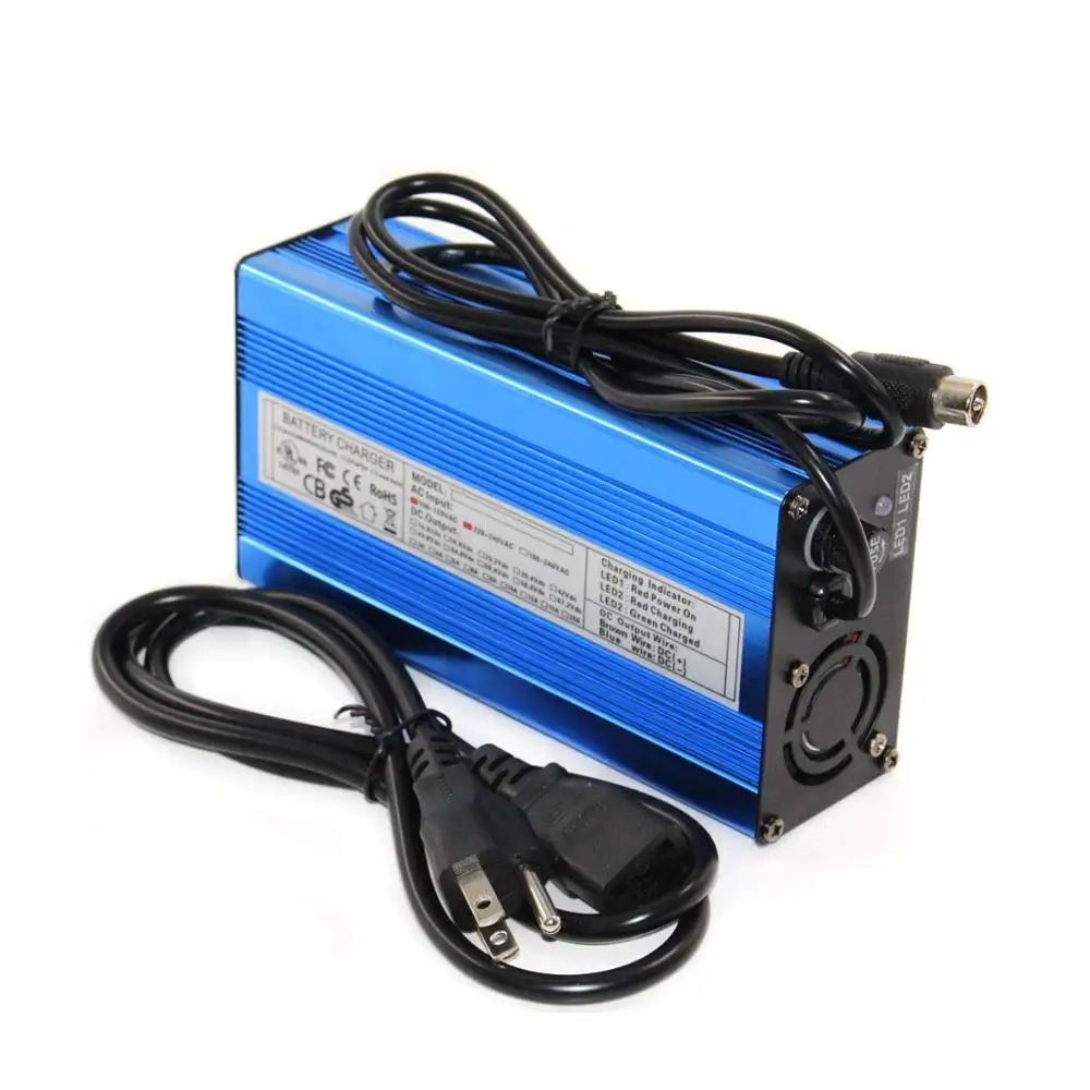 54.6V 58.4V 58.8V Intelligent Fast Charge Anti-Reverse Connection Electric Scooter Charger 10A High Power Lithium Battery Charger Compatible with Most Lithium Battery Products