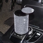 Diamond Smoke Cup Holder Storage Cup Ash Tray For Car Bling Pink Car Accessories Interior Crystal Ashtray