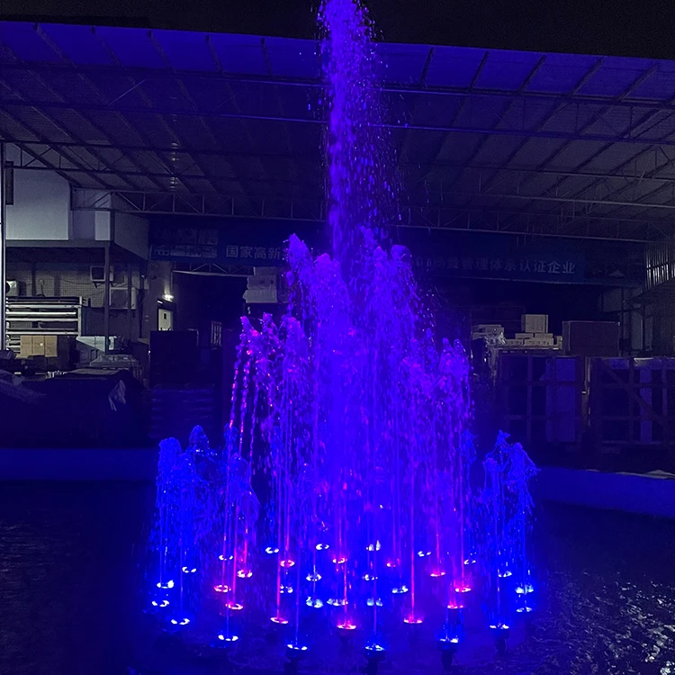 Customized Colorful Dancing Music Water Fountain African Style Metal Floating Pond Fountain