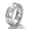 Anillo de moissanita de oro macizo de 18 quilates auténtico
