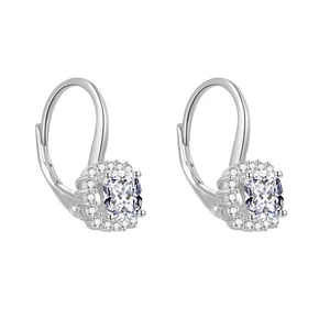POLIVA Wholesale 925 Sterling Silver Clip-on Earrings Gold Plated Designer Cubic Zircon for Wedding or Gift