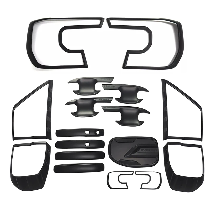 Ycsunz Abs Matte Black New Body Kit Full Garnish Combo Set For Ford Everest 2022 2023 Car Auto