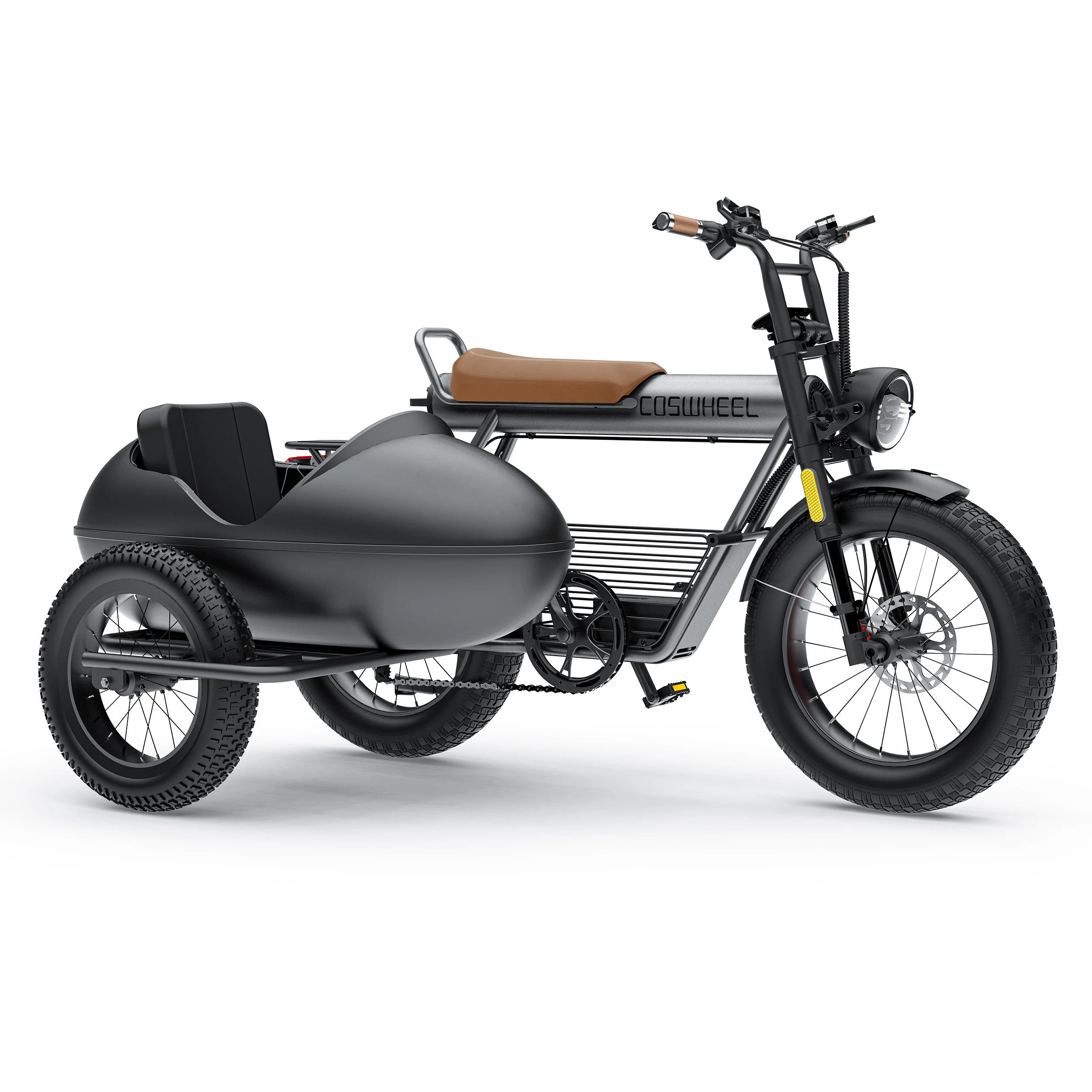 Side Car COSWHEEL 1500W Motor Electric Tricycle 25Ah Beach Cruiser