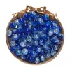 Cuentas de Flores de Cristal - Azul Profundo