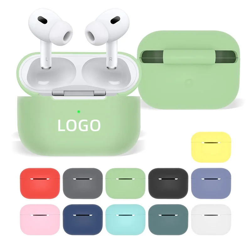 Оптовая продажа тонкий чехол для Airpods Pro 2 силиконовый защитный