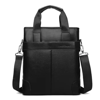 Luxury Genuine Leather Men's Briefcase Waterproof Work Bag with Cotton Lining for Laptop & Business Use for Lawyers