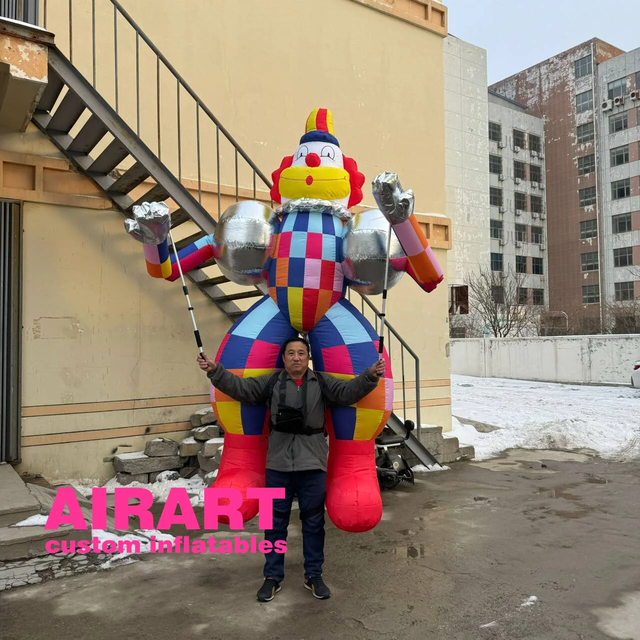 Joker Robot Character Inflatable Adult Puppet For Circus Carnival Event ...