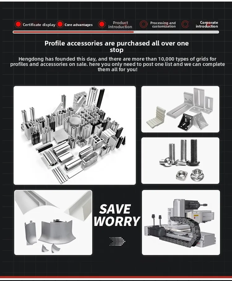 2047 European Standard DIY Furniture Custom Black Frame Square Tube Aluminum Material Wardrobe Cabinet Alloy Profile supplier