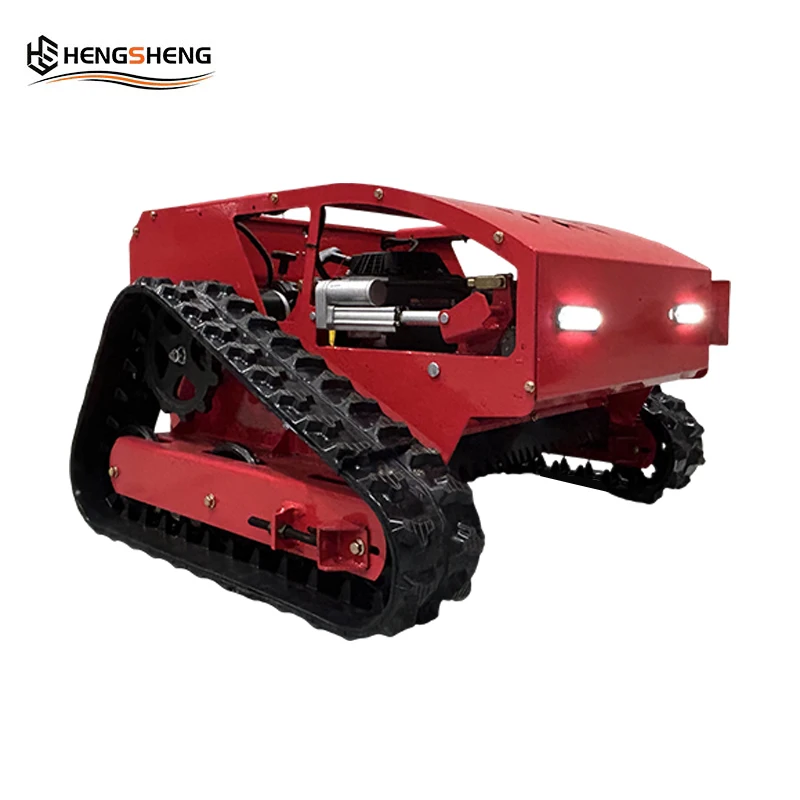 CE/EU/EPA Remote-controlled Tracked Lawn Mower Cutting Width 550mm Longxin Engine One-key Start 3.3 Acres Per Hour Robotic Mower