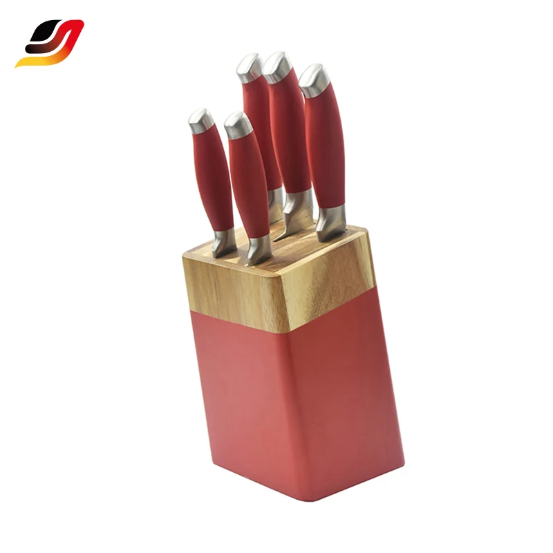 Factory Directly Wholesale Kitchen Chef Knives Stainless Steel 6 PCS Kitchen Knife Set with Hollow Coated Handle