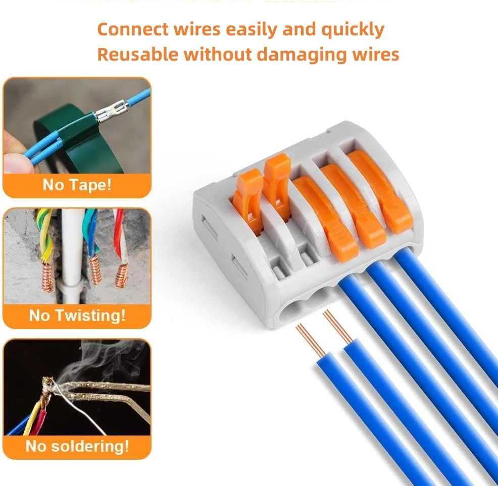 Push Connector Electrical Wire Connector Terminal Block Universal Fast Wiring Cable Connectors for Cable Connection