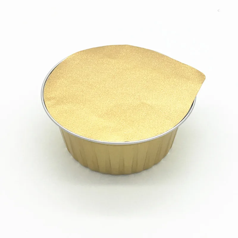 Y600 Gold & Silver 600ml Panci Tim Smoothwall Sekali Pakai Bola Dalam Aluminium Foil untuk Sup & Bubur Pengemasan Terusan