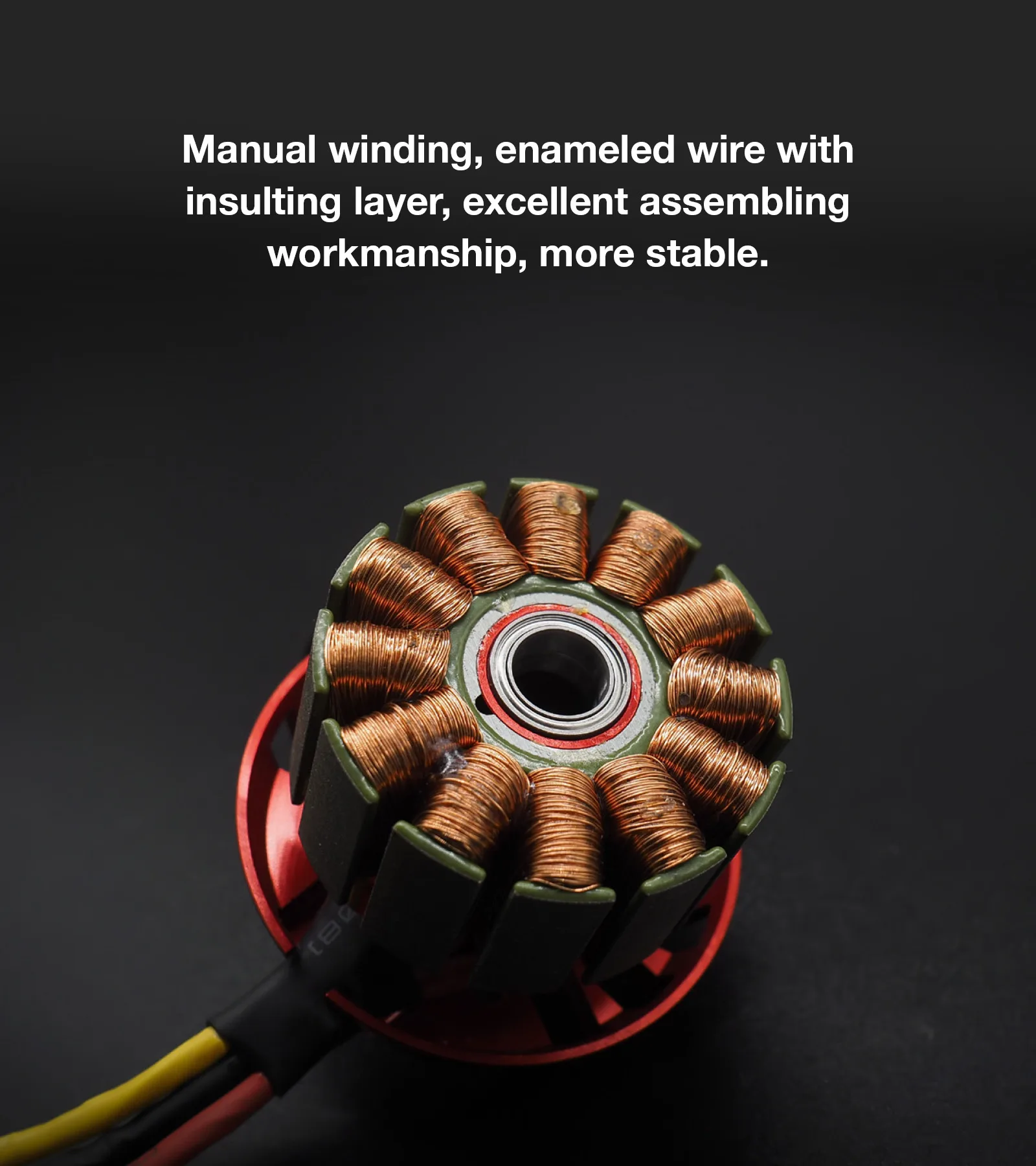 1306 Outrunner Brushless Motor with 59200 RPM High Thrust 339g Max Thrust and 0.07Nm Max Torque for RC Aircraft