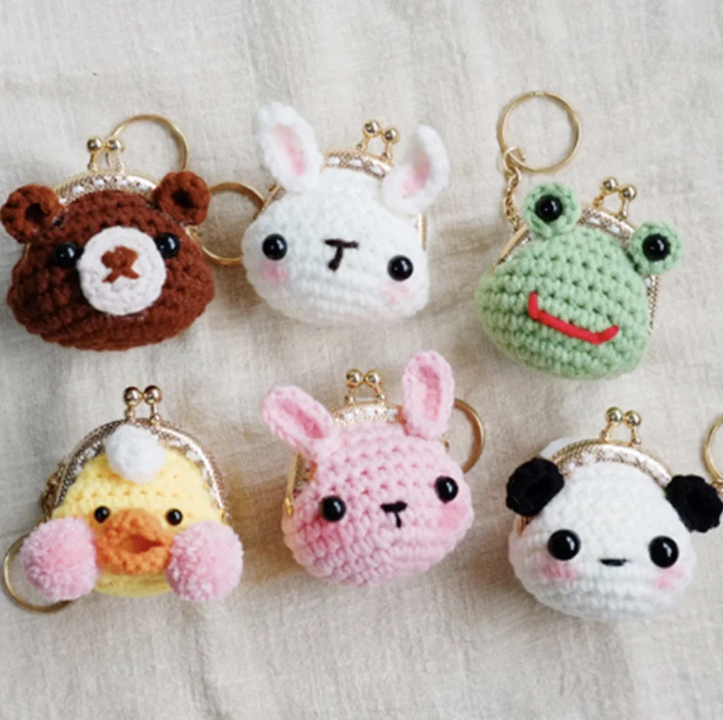 Portamonete Carino A Forma Di Frutta E Animali: Pollo, Maiale, Avocado, In Stile Cartoon, Con Cerniera, Mini Borsa Per Ragazze