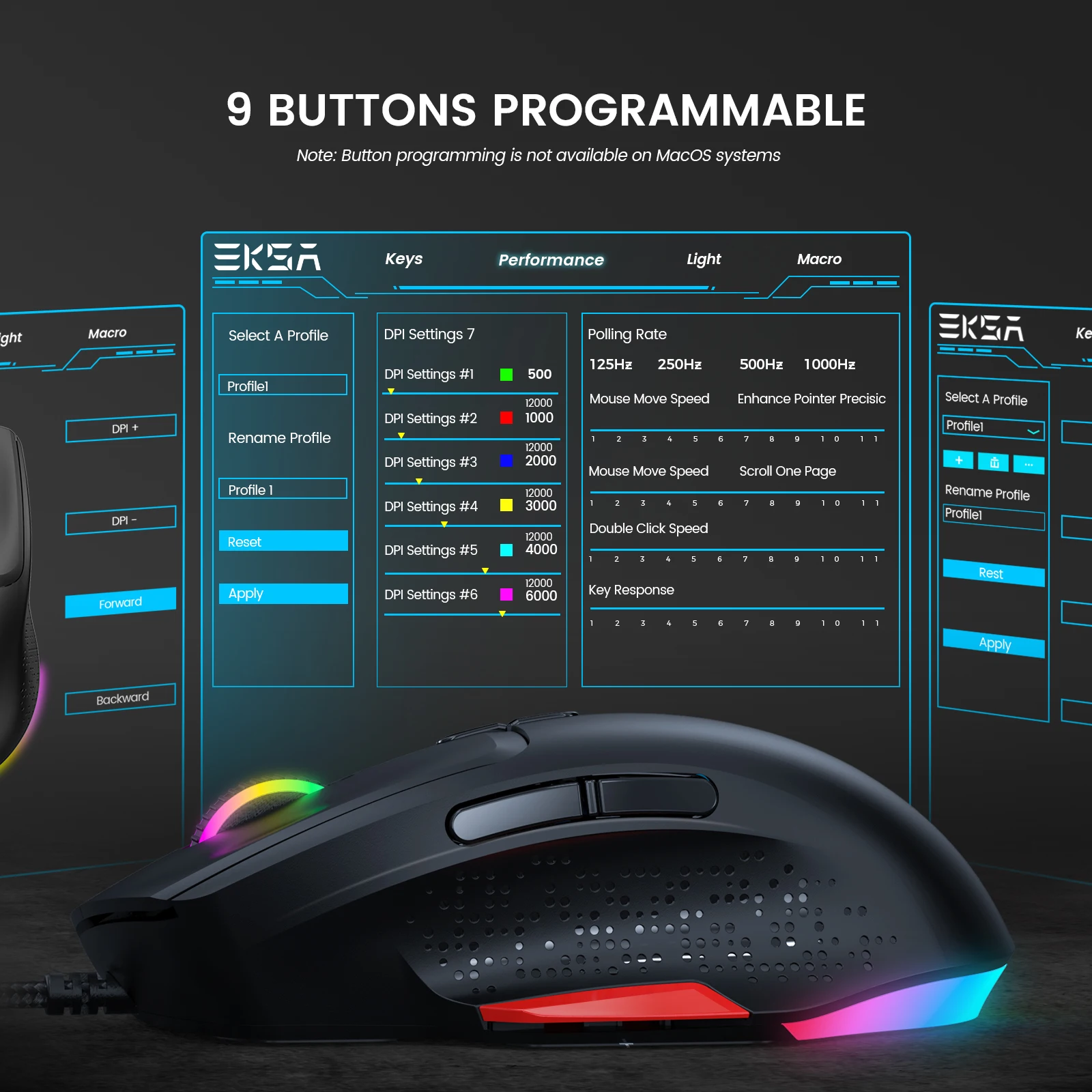 Eksa Hot Selling Gaming Mouse Em600 Reddot Winner 2022 Super Light