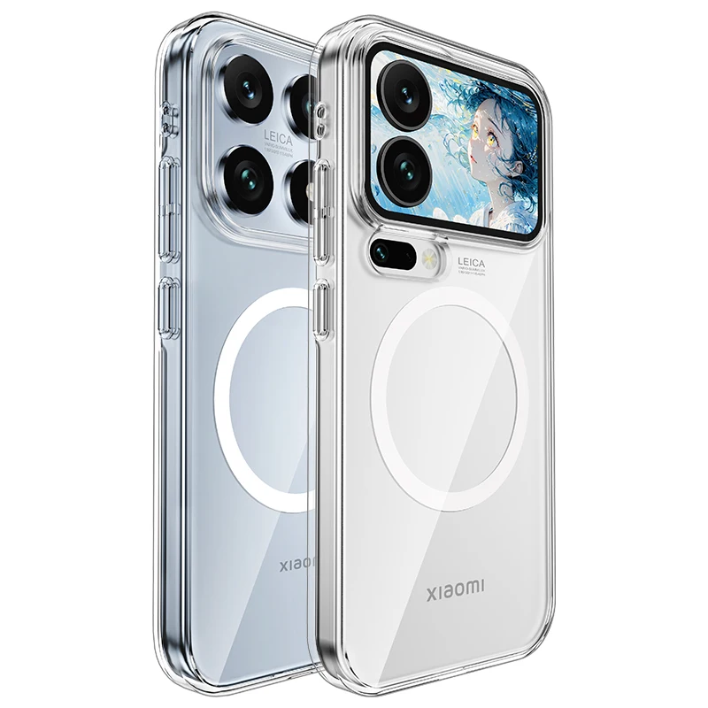 product magnetic anti slim  anti shock grade transparent drop protection case for xiaomi 17pro max frosting protective cell phone cover-2