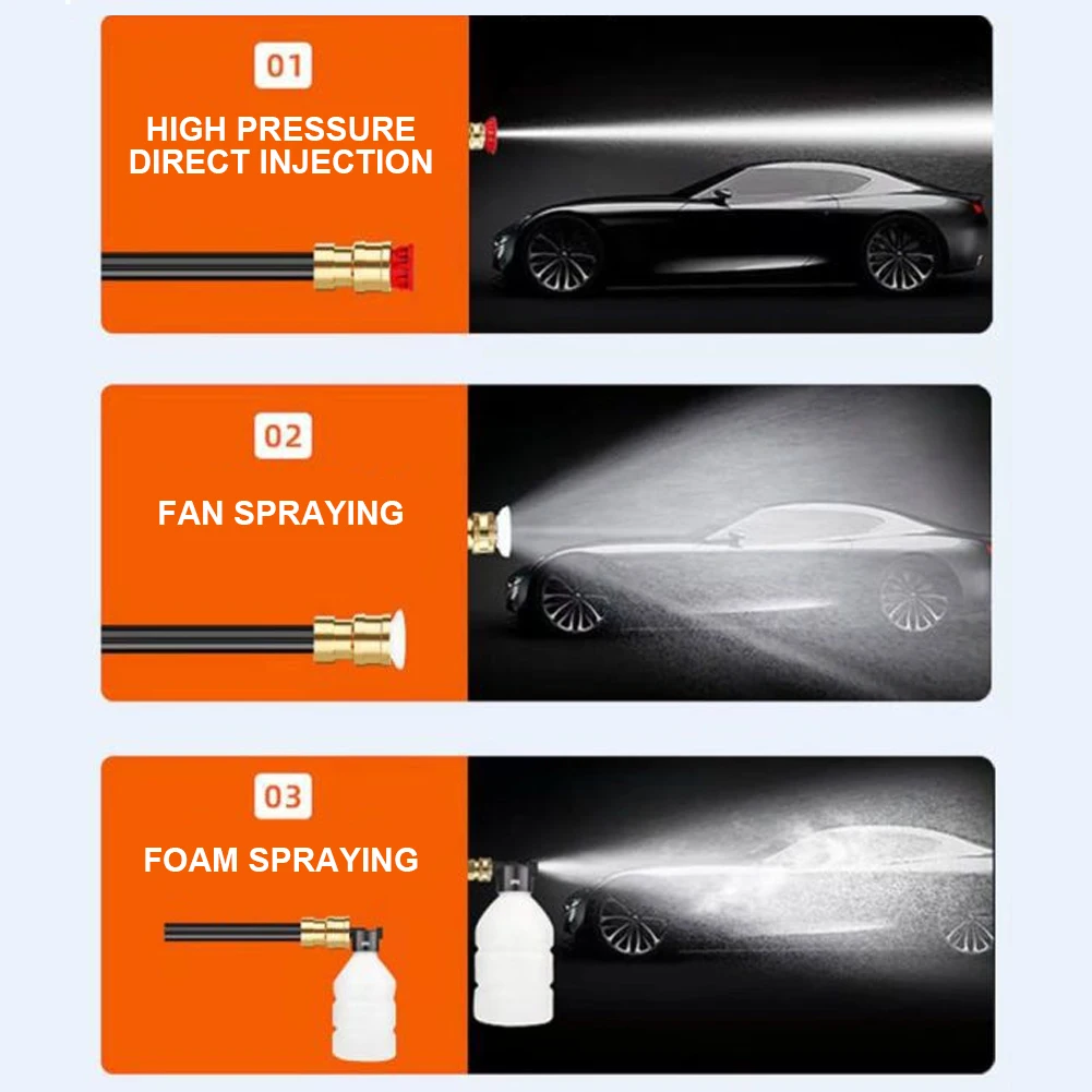 Wireless High Pressure Car Wash Washer Gun Foam Generator Water Gun Spray Cleaner Car Wash for Auto Home Garden Watering Gun