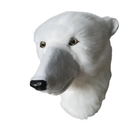 polar bear fur head