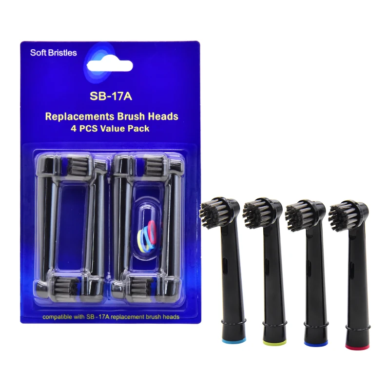 Wholesale Oral Automatic Reusable Electric Black Round Tooth Brush Head