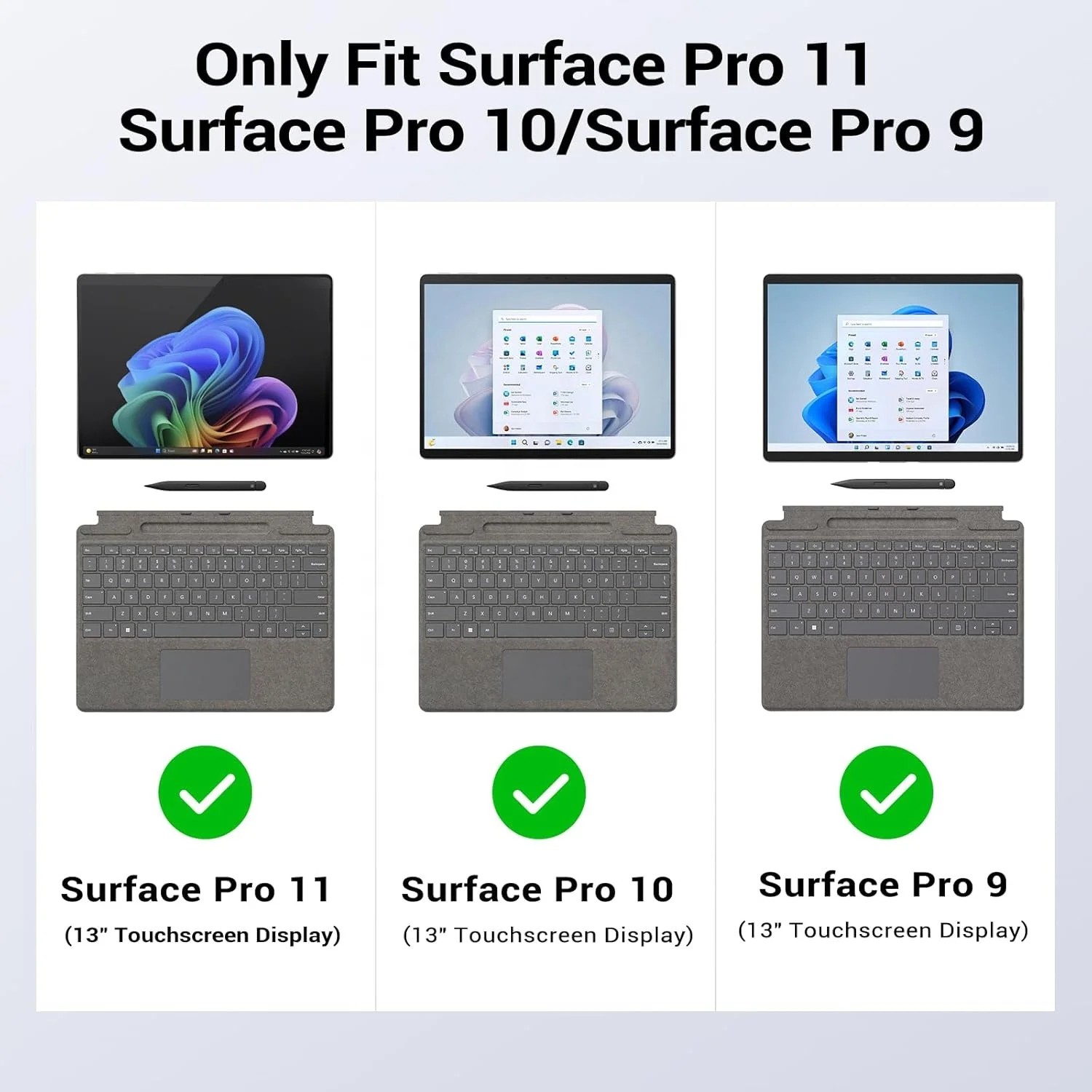 MoKo Frosted Blue Protective Rugged Case Universal Tablet Cover for Microsoft Surface Pro 11 10 9 13 Inches