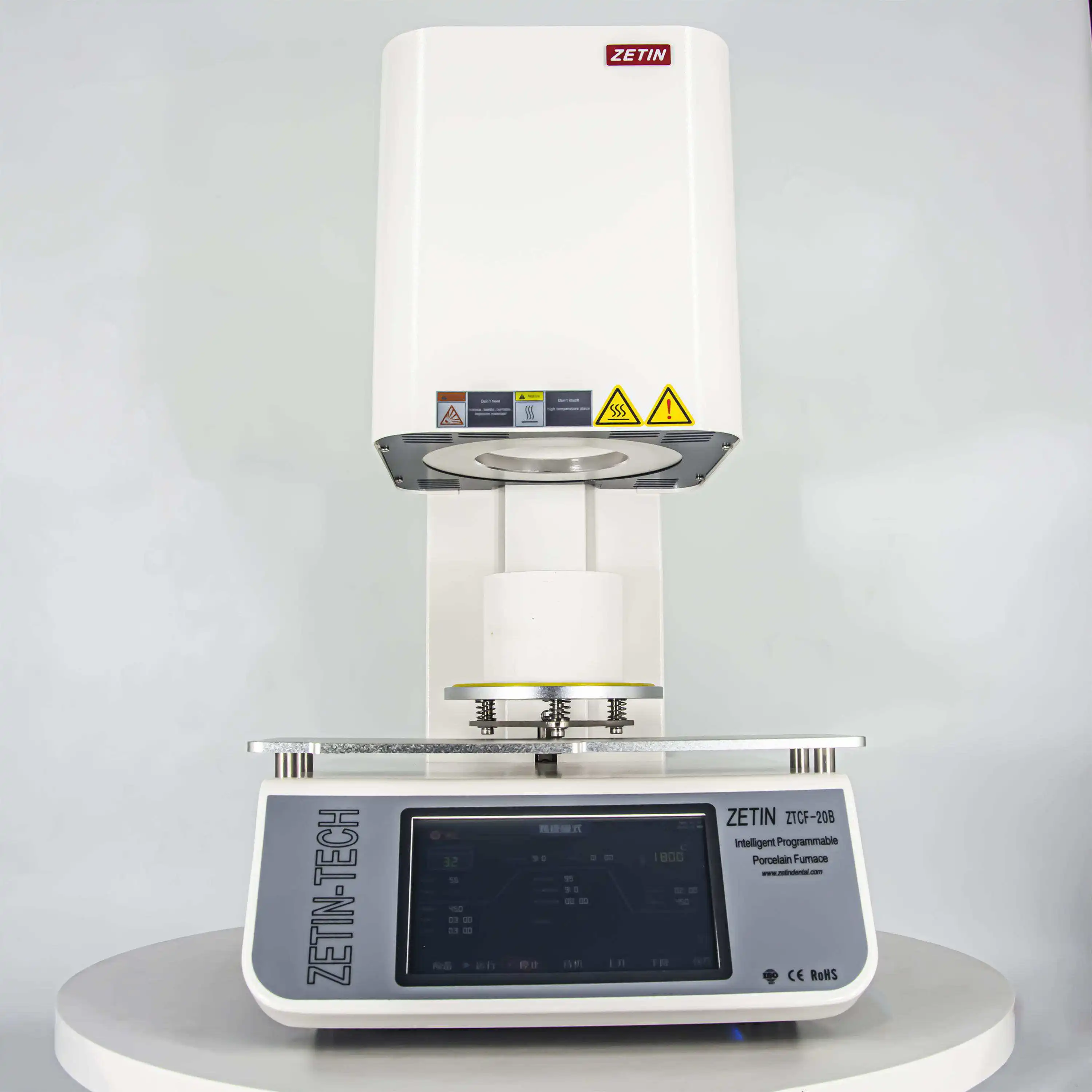 Zetin Dental Porcelain Press Furnace for for Firing Ceramic Materials of Teeth Color Screen Touch 1300 C Porcelain Furnace