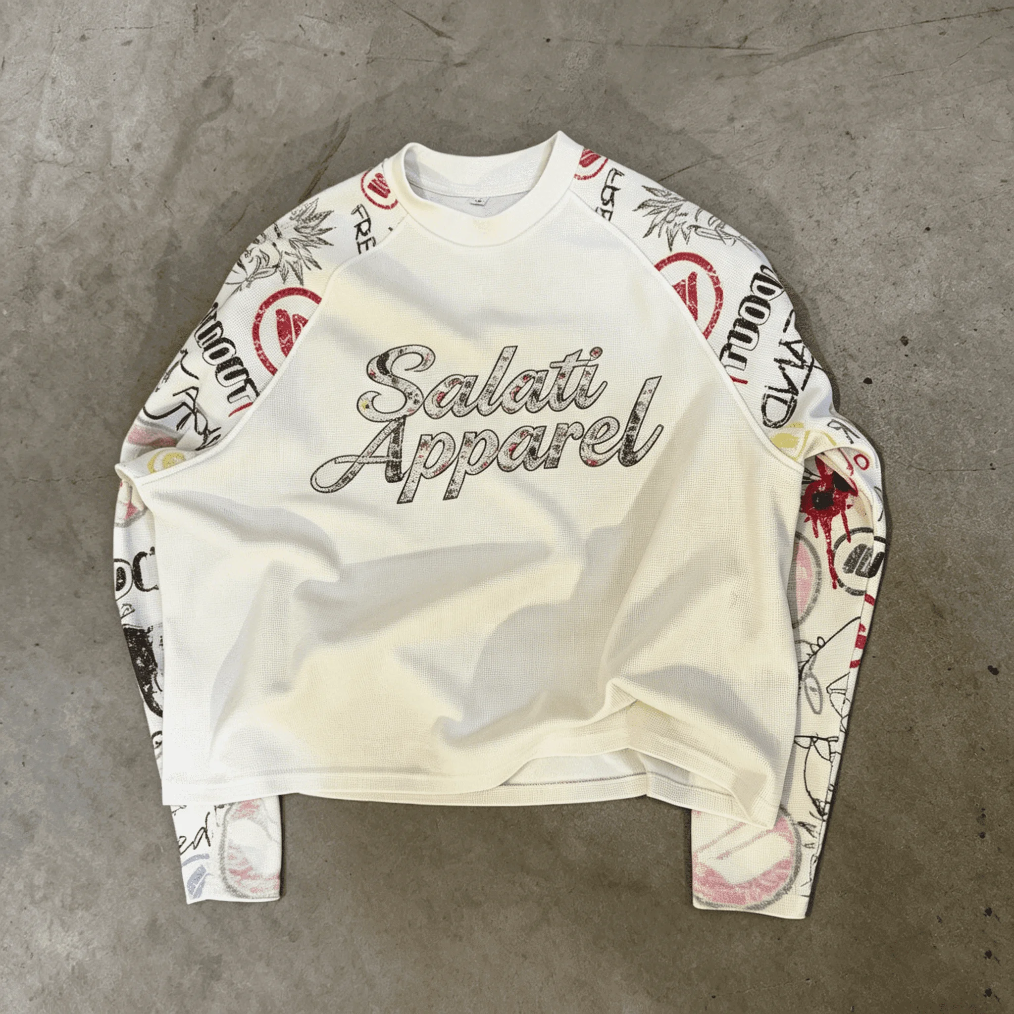 Men High Quality 100% Cotton DTG Printed Long Sleeve T Shirt Regular Style Crew Neck Streetwear Made in China gallery 3