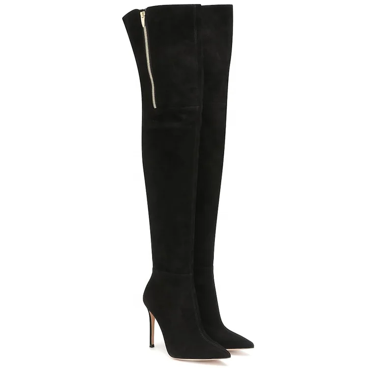 high heel over knee ultra long boots pointed toe woman long