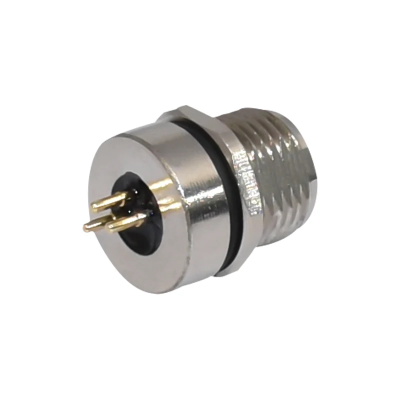 M8 A Code TPU GF Waterproof Power Connector 6p Female Panel Mount Connector