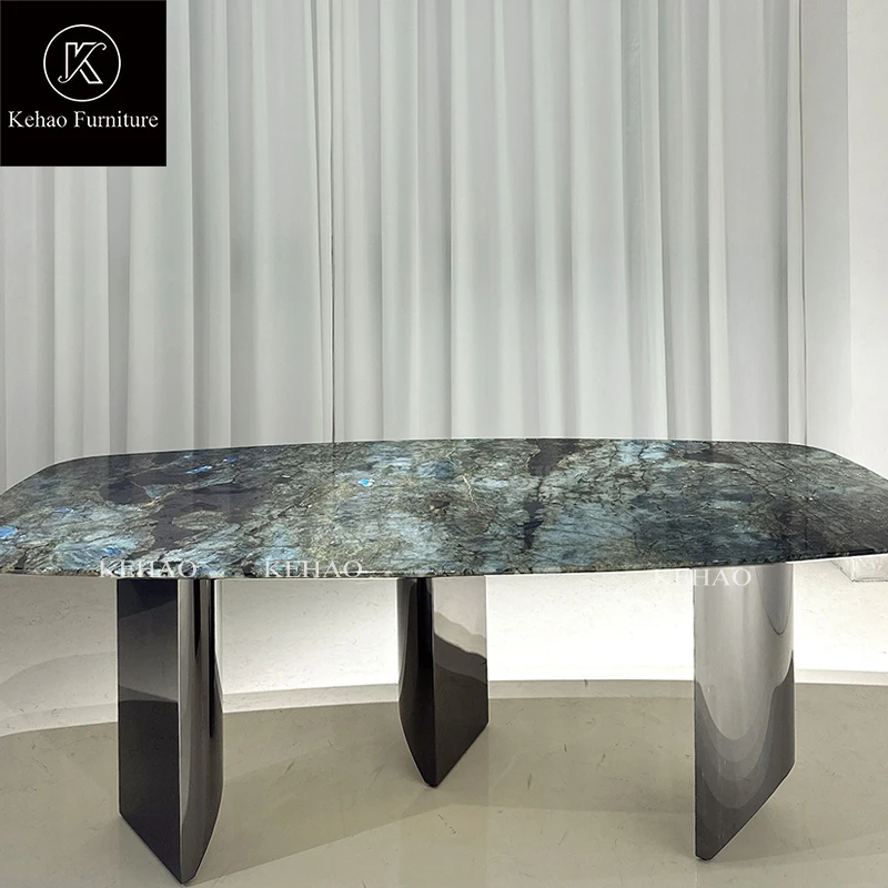 Luxury Stone Marble Dining Table With Exquisite Design For Home Kitchen ...