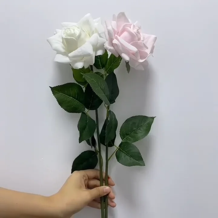 Wholesale Large Artificial Roses Dusty Rose Flower 12cm Real Touch Silk