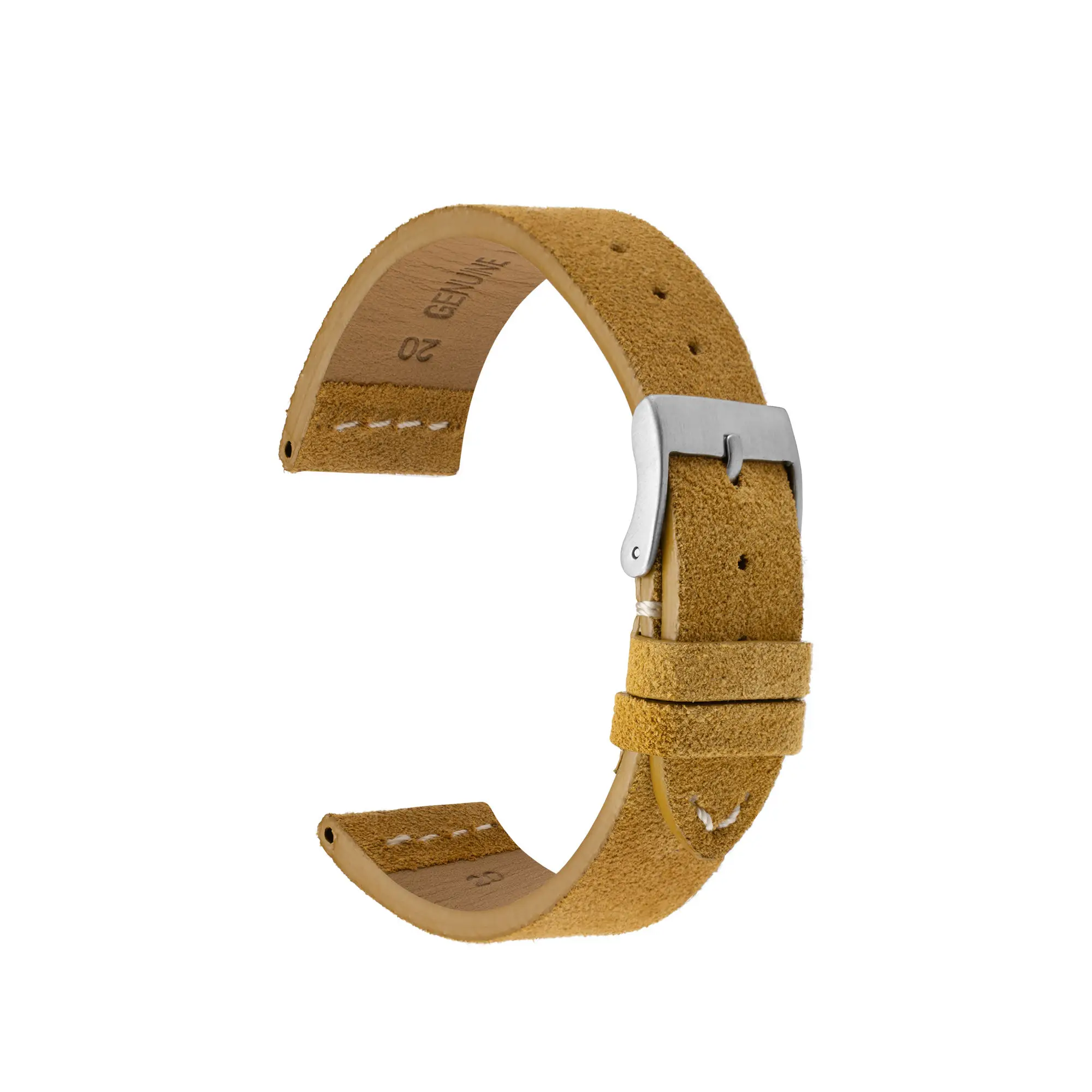 Oem and Odm Classic Color Popular Design 22Mm Machine Stitch Genuine Watch Belts Strap for Wristwatches