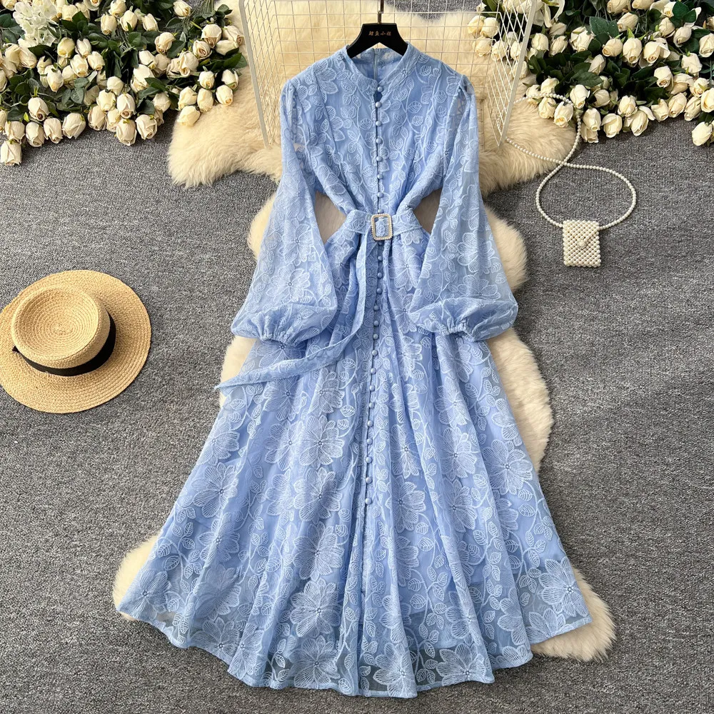 Elegant Red Lace A-Line Dress With Flared Sleeves Long Slim Fit V-Neck  Office Formal Luxury Dress For Women| Alibaba.com