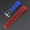 Harmonie de couleurs rouge et bleu
