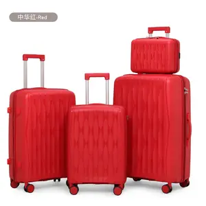 Manufacturer's Luxury Lightweight PP Hard-Shell Luggage Set Wholesale Travel Bags Spinner Caster TSA Packaged Cartons for Trips