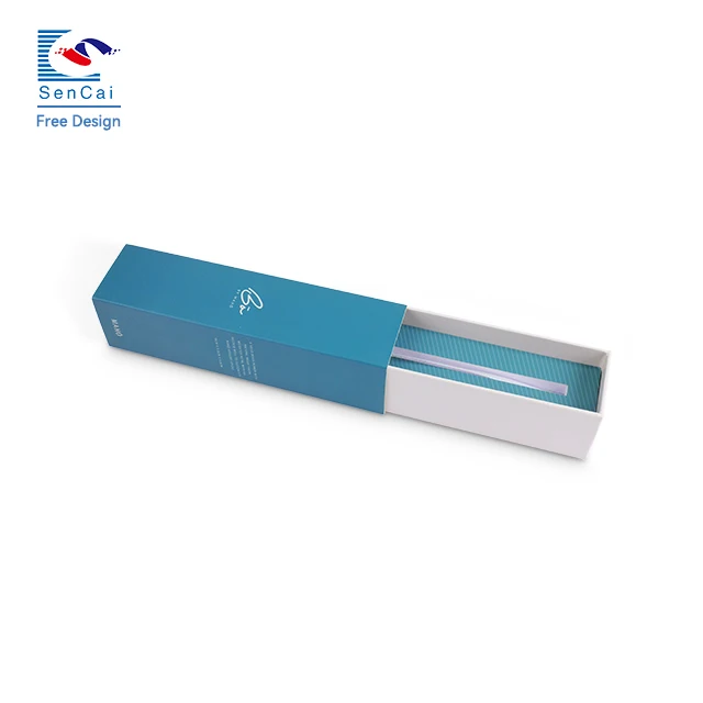 Free Design Sliding Drawer Pen Paper Boxes Packaging With Logo For Small Business