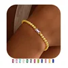 Bracelet perles dorées améthyste pâle