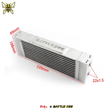 BATTLE BEE 11/14 Rows Oil Cooler Universal Engine Transmission Aluminium Alloy Sliver British Type Coolers BBR-PRO-34011