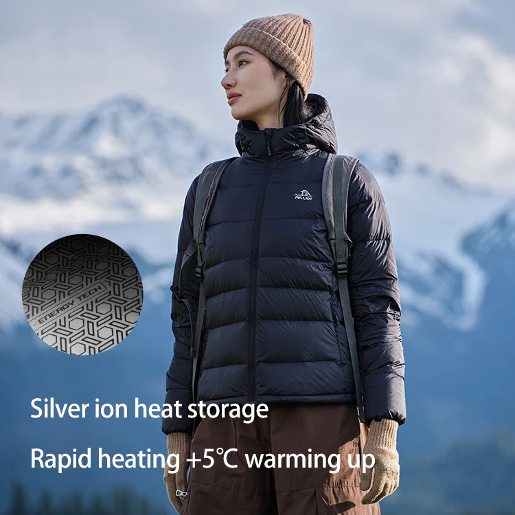 PELLIOT Padding Men Lightweight Down Puffer Winter Warm Foldable Casual Outdoor Ultralight White Goose Down Coats
