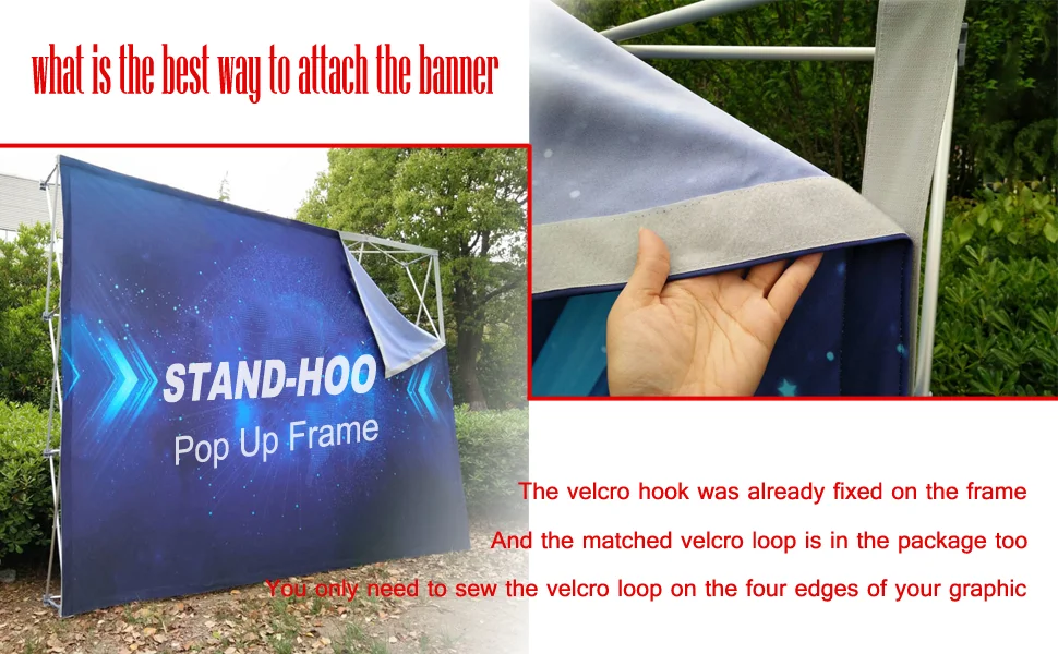 Portable Foldable Aluminum Frame Trade Show Backdrop Dye Sublimation ...